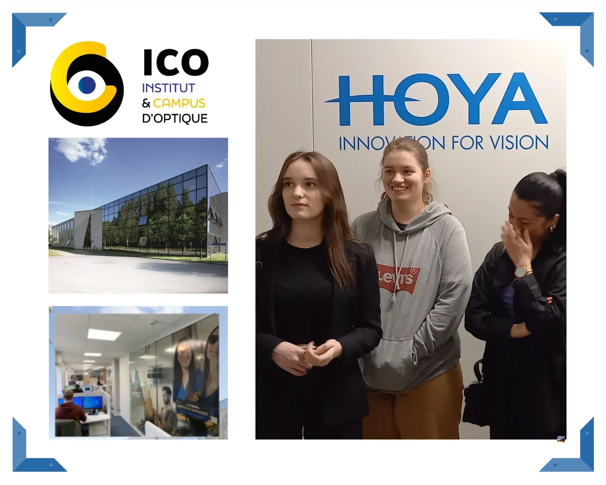 visite de l'entreprise hoya par les étudiants de l'Ico, école optique Paris Sud