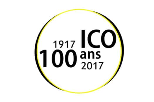 logo spécial pour marquer le centenaire de l'ICO ecole optique Paris sud